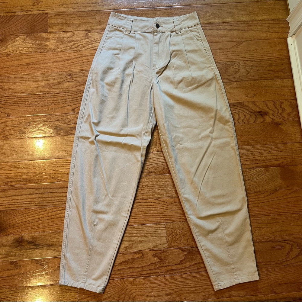 Forever 21 Tan High-Waisted Chinos
